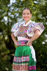 Slovak folklore. Slovakian folklore girl.