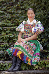 Slovak folklore. Slovakian folklore girl.