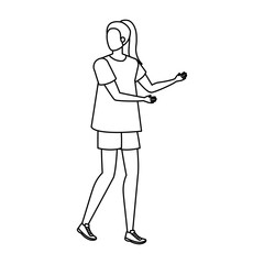 beautiful and young woman character