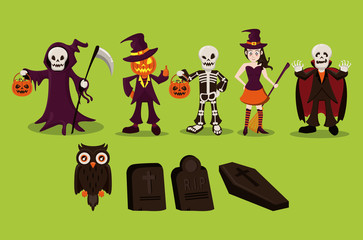 Halloween characters and cartoons