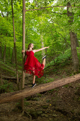 Girl in the red dress