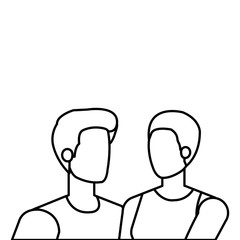 young lovers couple avatars characters