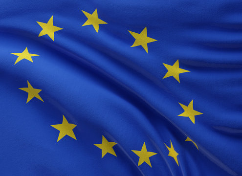 flag of Europe background 3d-illustration