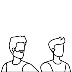Fototapeta premium young and casual men characters