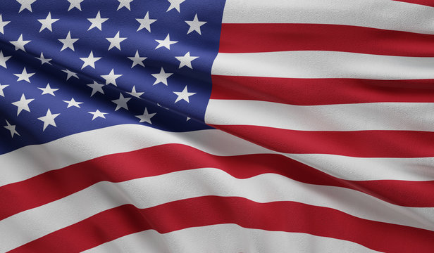 flag of the United states of America background 3d-illustration