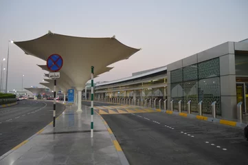 Gordijnen Abu Dhabi International airport in the capital of UAE © shams Faraz Amir