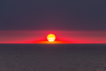 Obraz premium Wonderful Sunset at Biarritz, Basque Country.