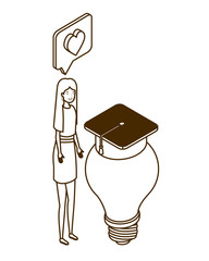 man with smartphone screen and stack books on white background