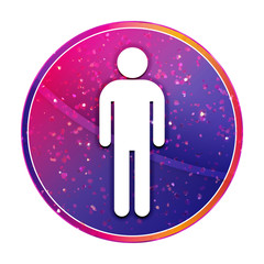 Man icon creative trendy colorful round button illustration