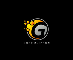 Circle Dotted Lab Letter G Logo Icon. Creative G Icon.