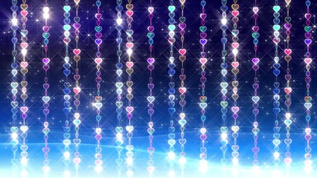 Chain Line Heart Glitter Spangle Background