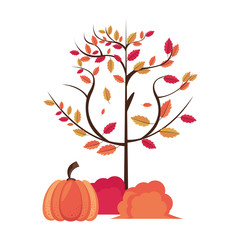 Autumn season cute elements cartoons