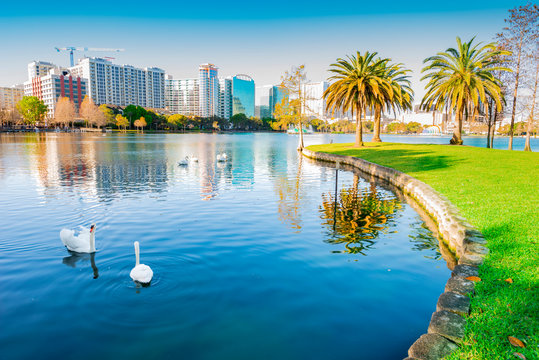 Orlando. Located in Lake Eola Park, Orlando, Florida, USA.