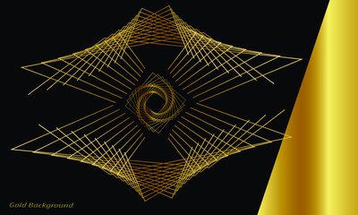 gold geometric background, wallpaper. illustration- vector