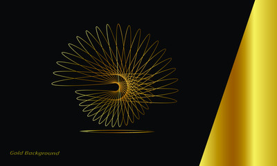 gold geometric background, wallpaper. illustration- vector