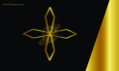 gold geometric background, wallpaper. illustration- vector