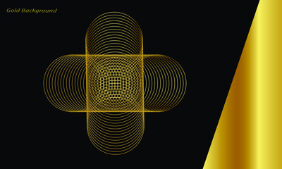 gold geometric background, wallpaper. illustration- vector