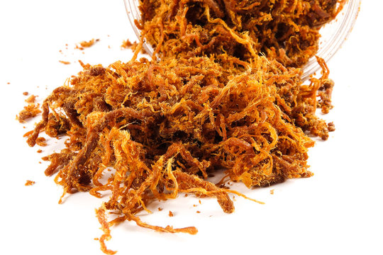 Serunding, dried meat floss made of beef or chicken. Popular in Malaysia especially during Hari Raya festive celebration.