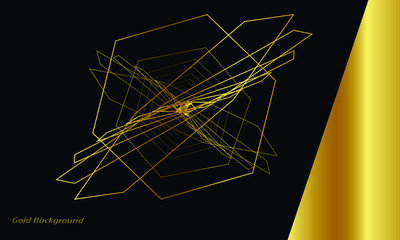 gold geometric background, wallpaper. illustration- vector