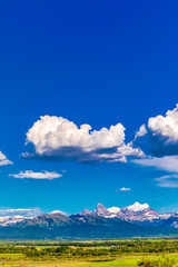Clouds, Mountains, Fields, Forest