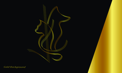 gold geometric background, wallpaper. illustration- vector