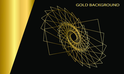 gold geometric background, wallpaper. illustration- vector