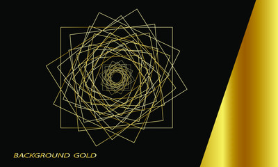 gold geometric background, wallpaper. illustration- vector