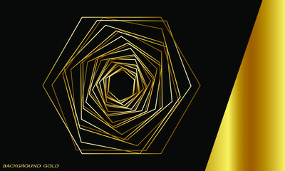 gold geometric background, wallpaper. illustration- vector