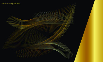 gold geometric background, wallpaper. illustration- vector