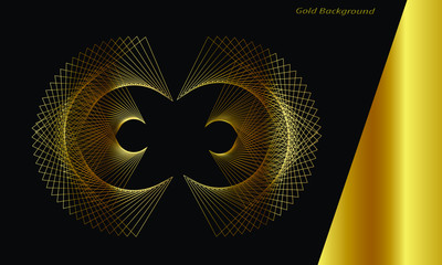 gold geometric background, wallpaper. illustration- vector