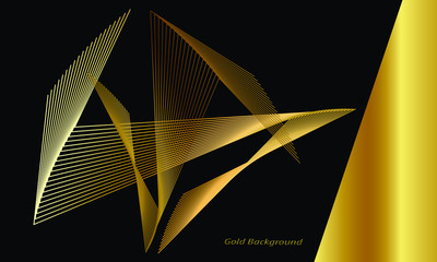 gold geometric background, wallpaper. illustration- vector