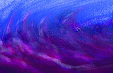 Fototapeta na wymiar abstract fractal background colorfull forest underwater sea painting illustration blue purple mood