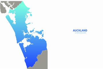 graphic vector map of oceania