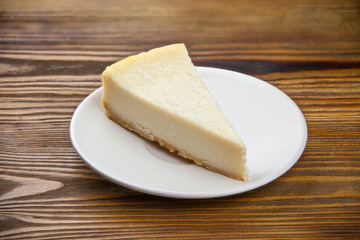 delicious cheesecake with coconut on  plate