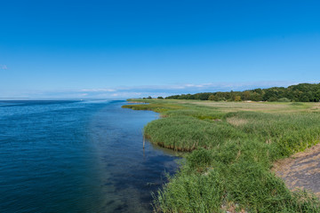 Coastline of Ulvshale on island of Mon in denmark