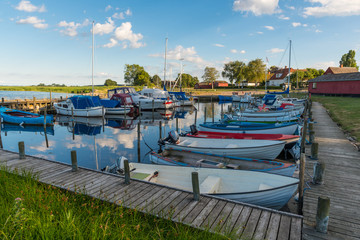 Fototapeta na wymiar Port of Sandvig on the Danish countryside
