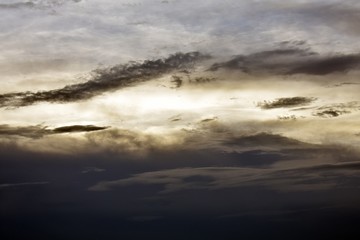 Clouding skys on a fall evening