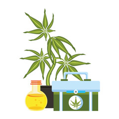 cannabis martihuana sativa hemp cartoon