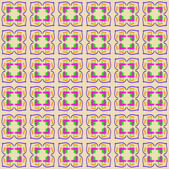 Fototapeta na wymiar seamless floral pattern in bright colors