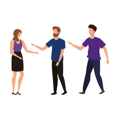 Fototapeta premium group of people avatars characters