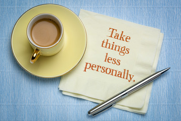 take things less personally