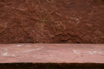 Brown stone floor isolated from white background 