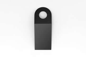 Blank bottle pop out neck hanger promotion label tag for branding, 3d render illustration.