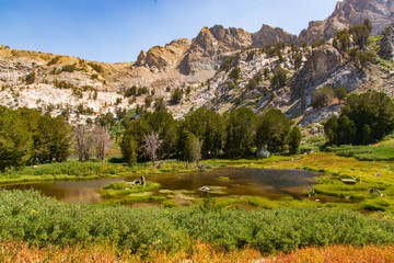 Dollar Lake and Ruby Mountains in Lamoille Canyon