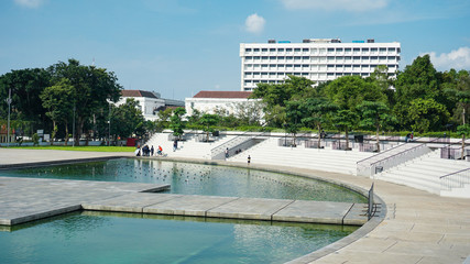 fountain in a public park