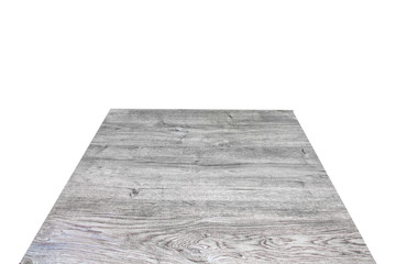White wood floor