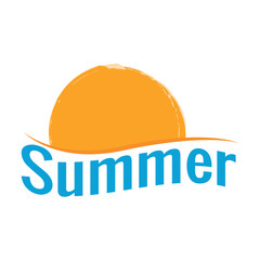 Fototapeta premium hello summer label