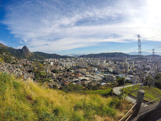 Obraz premium Landscape from the top of Borel hill in Rio de Janeiro.