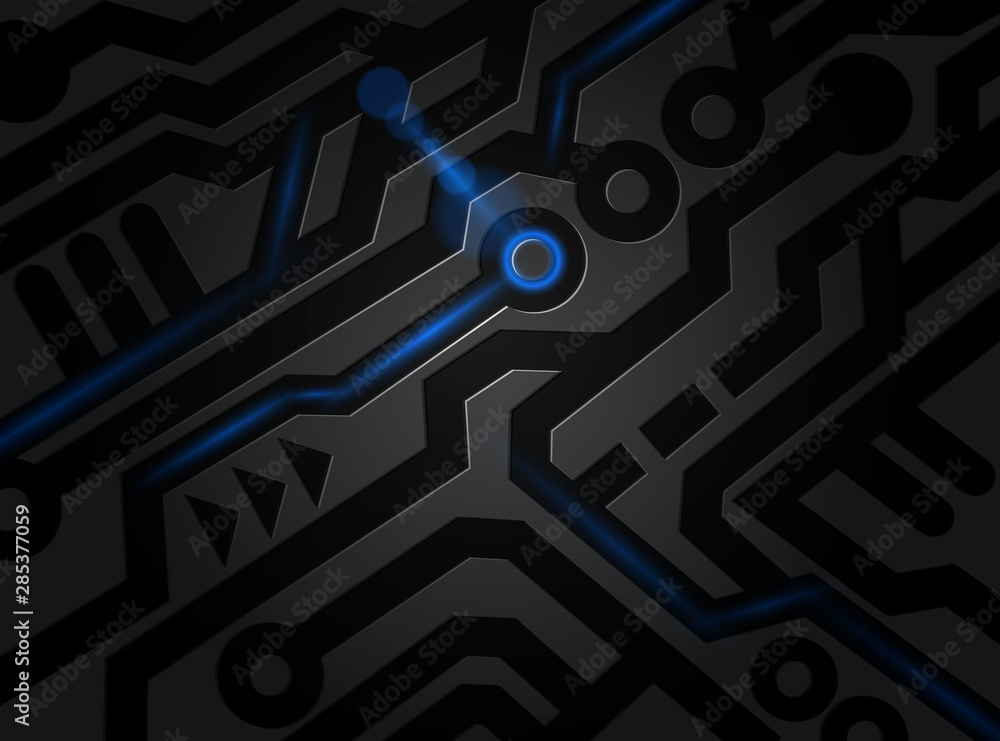 Poster black pattern digital abstract technology background. vector eps file.