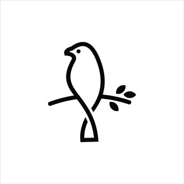 recommend clip art: bird logo simple line animal design idea